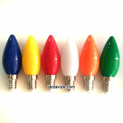 1 Watt Mavi Mum Avize Led Ampul E14 Duy