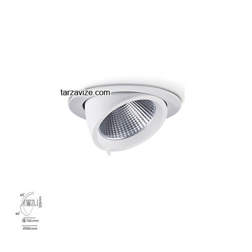 Tarzavize 30-40 Watt Sıva Altı Salyangoz Led Spot Armatür Siyah-Beyaz Kasa TR2072