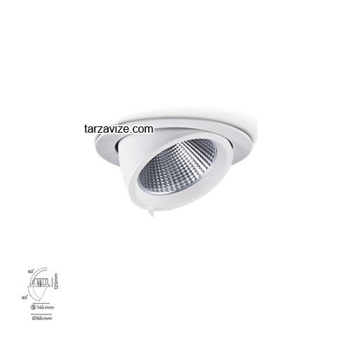 Tarzavize 30-40 Watt Sıva Altı Salyangoz Led Spot Armatür Siyah-Beyaz Kasa TR2072