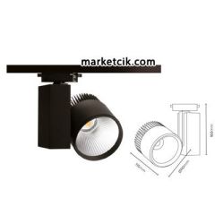 Marketcik 30 Watt Led Ray Spot Armatür Beyaz ve Günışığı Işık Osram-Samsung Led Beyaz