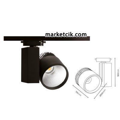 Marketcik 30 Watt Led Ray Spot Armatür Beyaz ve Günışığı Işık Osram-Samsung Led Gün ışığı