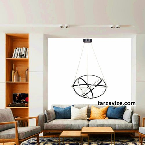 Tarz Avize Çember Sarkıt Led Avize 3 Renk Işık 150 Watt TRZ-097