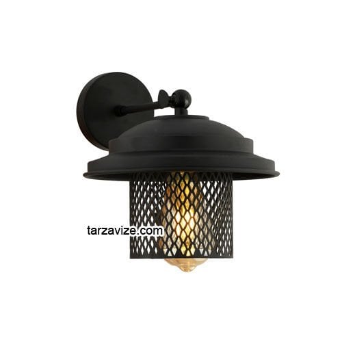 Tarz Avize TRTA114-107 Izgaralı Dekoratif Siyah Retro Modern Duvar Aplik