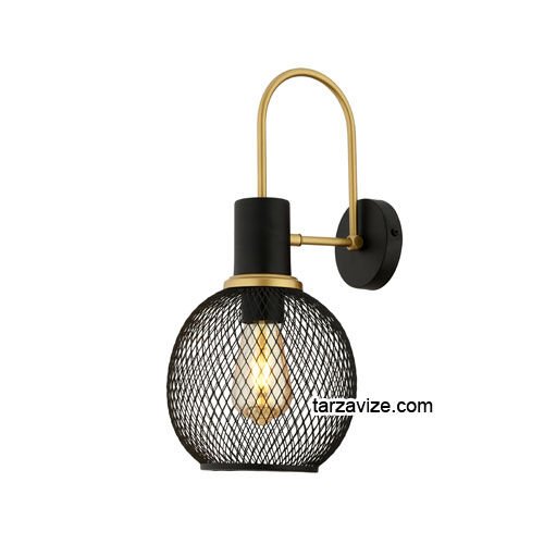 Tarz Avize TRTA114-108 Izgaralı Dekoratif Siyah Retro Modern Duvar Aplik