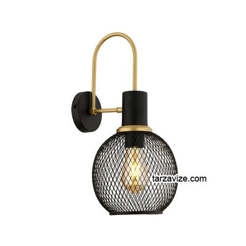 Tarz Avize TRTA114-108 Izgaralı Dekoratif Siyah Retro Modern Duvar Aplik