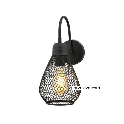 Tarz Avize TRTA114-109 Izgaralı Dekoratif Siyah Retro Modern Duvar Aplik