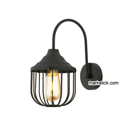 Tarz Avize TRTA114-110 Kafesli Dekoratif Siyah Retro Modern Duvar Aplik