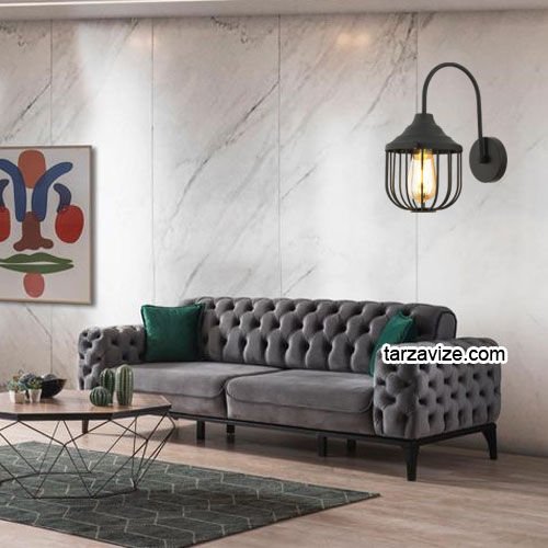 Tarz Avize TRTA114-110 Kafesli Dekoratif Siyah Retro Modern Duvar Aplik