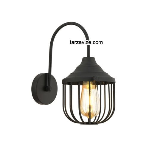 Tarz Avize TRTA114-110 Kafesli Dekoratif Siyah Retro Modern Duvar Aplik
