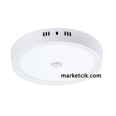 Pelsan-Tio 18 Watt Sıva Üstü Yuvarlak Sensörlü Led Downlight Armatür Günışığı-Beyaz Işık Gün ışığı