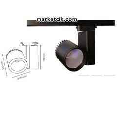Marketcik 30 Watt Led Ray Spot Armatür Beyaz ve Günışığı Işık Osram-Samsung Led Beyaz