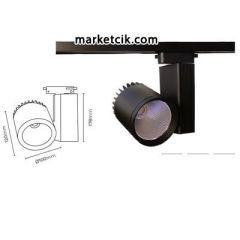 Marketcik 30 Watt Led Ray Spot Armatür Beyaz ve Günışığı Işık Osram-Samsung Led Gün ışığı