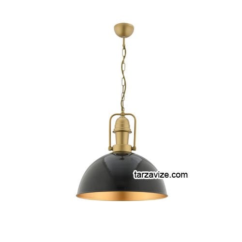 Tarzavize TRTA110-103 Dekoratif Siyah Tekli Retro Modern Sarkıt Avize
