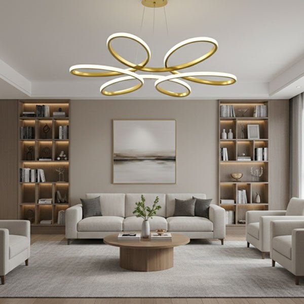 Papatya Modern LED Avize - 3 Renk Işıklı Tekli Sarkıt Tarz Avize