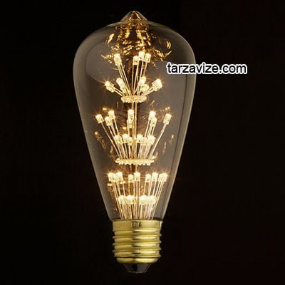 Edison Dekoratif Led Rustik Ampul 1,6 Watt E27 Duy, Oval Armut Çiçek Led Ampul Modeli