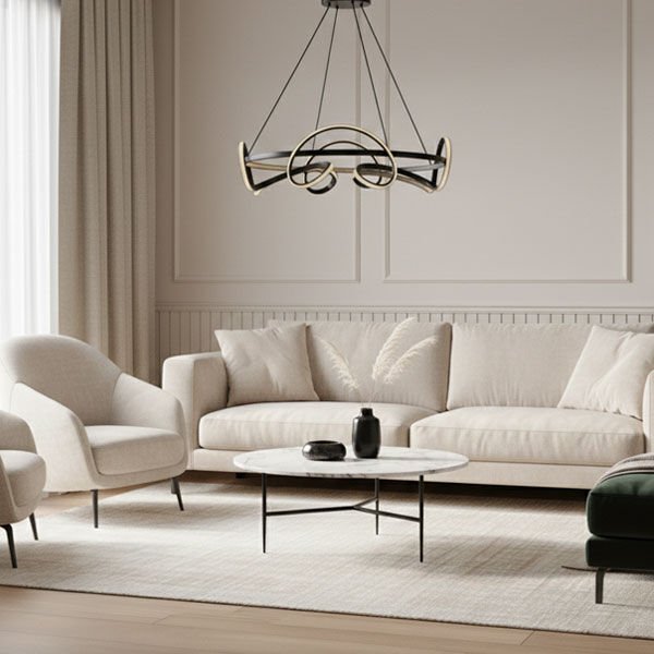 Mınımalısm Modern LED Avize - 3 Renk Işıklı Tekli Sarkıt Tarz Avize