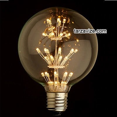Edison Dekoratif Led Rustik Ampul 1,6 Watt E27 Duy, G95 Glop Çiçek Led Ampul Modeli 9,5cm