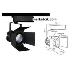 Marketcik 30 Watt Led Ray Spot Armatür Beyaz ve Günışığı Işık Osram-Samsung Led Gün ışığı