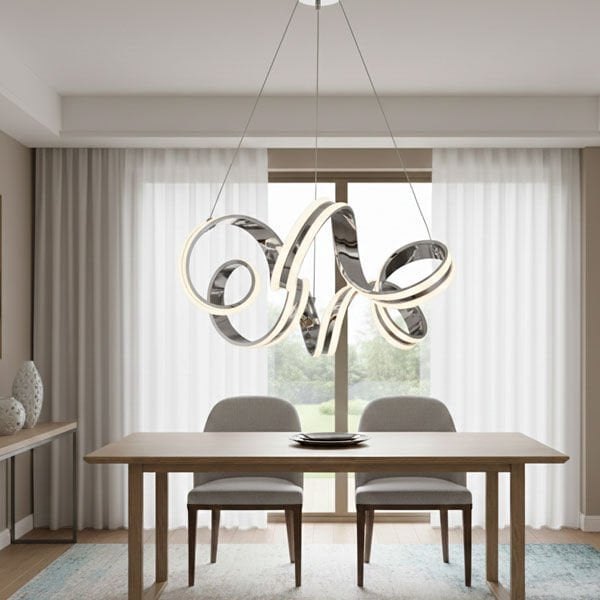 Deniz Yıldızı Modern LED Avize - 3 Renk Işıklı Tekli Sarkıt Tarz Avize