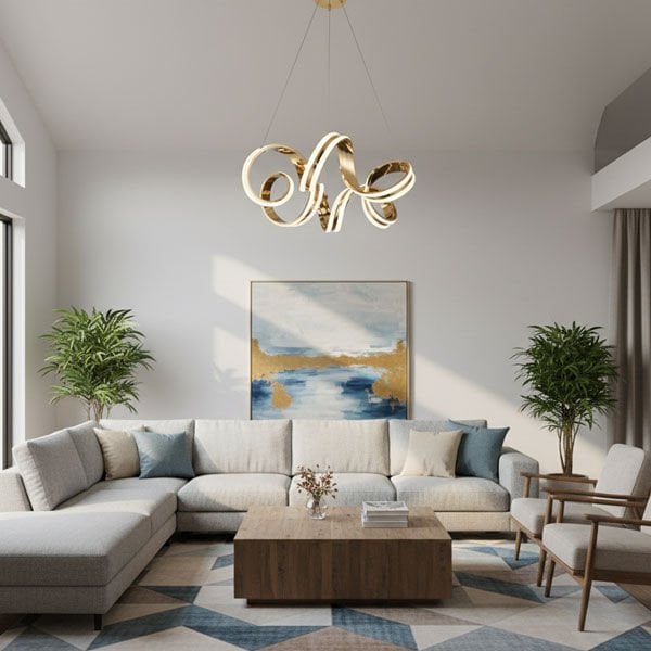 Deniz Yıldızı Modern LED Avize - 3 Renk Işıklı Tekli Sarkıt Tarz Avize