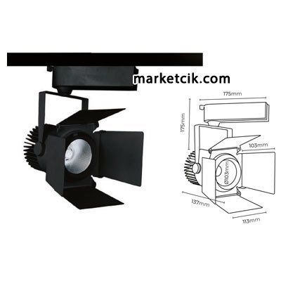 Marketcik 41 Watt Led Ray Spot Armatür Beyaz ve Günışığı Işık Osram-Samsung Led Gün ışığı