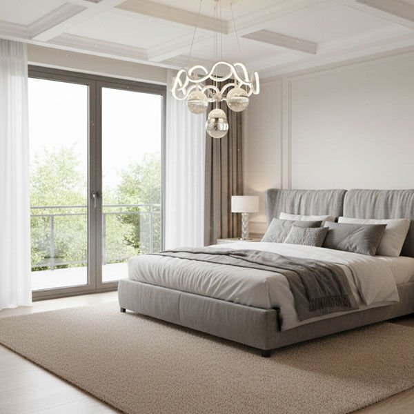 Alyans 4 Top Modern LED Avize - 3 Renk Işıklı Tekli Sarkıt Tarz Avize