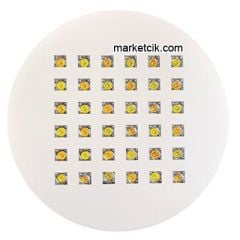 Marketcik 36 Watt Yuvarlak Kuyumcu Vitrin Led Aydınlatma Günışığı Işık Krom Kasa