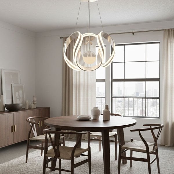 Ahtapot Tek Toplu Yıldız Modern LED Avize - 3 Renk Işıklı Tekli Sarkıt Tarz Avize