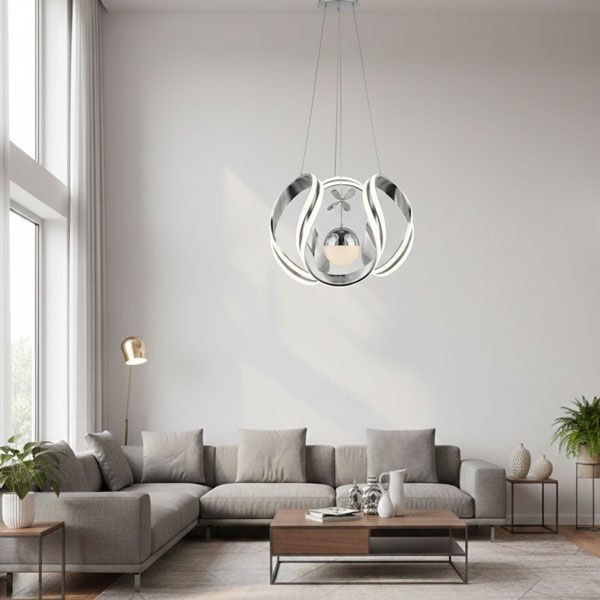 Ahtapot Tek Toplu Yıldız Modern LED Avize - 3 Renk Işıklı Tekli Sarkıt Tarz Avize