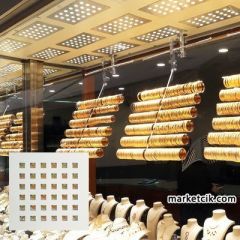 Marketcik 54 Watt Kare Kuyumcu Vitrin Led Aydınlatma Günışığı Işık Krom Kasa