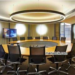 Tarzavize 130 cm 128 Watt Sıva Üstü Günışığı Led Simit Linear Aydınlatma Armatürü Siyah Kasa - 4000 Kalvin - Kargo İle Teslim