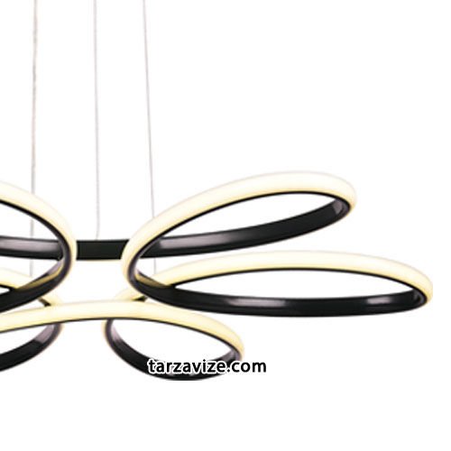 Tarz Avize Papatya Sarkıt Led Avize 3 Renk Işık 80 Watt TRZ-038