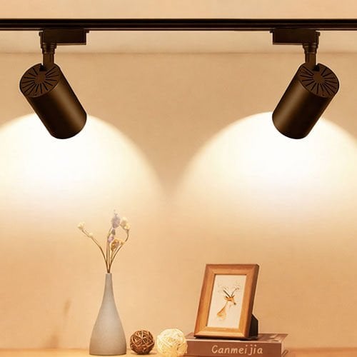Tarzavize Led Siyah Kasa Günışığı 1 Metre Raylı 2li 30W Ray Spot Vitrin Mağaza Armatürü