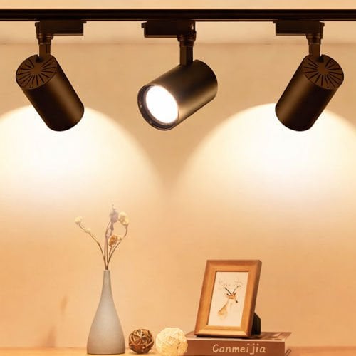 Tarzavize Led Siyah Kasa Günışığı 1 Metre Raylı 3lü 30W Ray Spot Vitrin Mağaza Armatürü