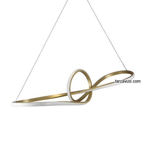 Papyon Modern LED Avize - 3 Renk Işıklı Tekli Sarkıt Tarz Avize