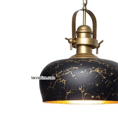 Tarzavize TRZ208-210 Dekoratif Siyah Tekli Retro Modern Sarkıt Avize