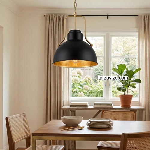 Tarzavize TRZ211-208 Dekoratif Siyah Tekli Retro Sarkıt Avize