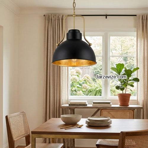 Tarzavize TRZ211-208 Dekoratif Siyah Tekli Retro Sarkıt Avize