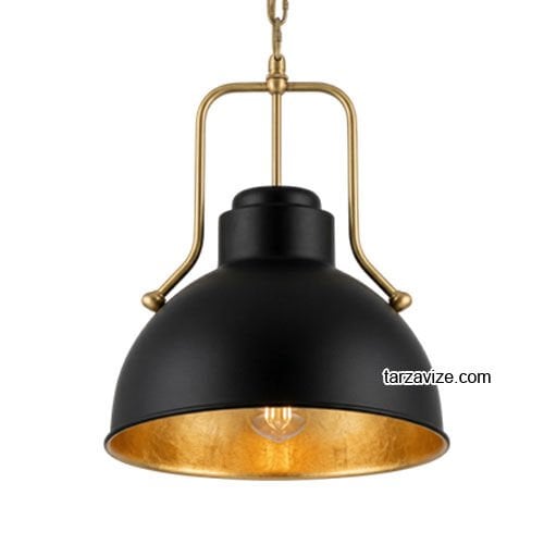 Tarzavize TRZ211-208 Dekoratif Siyah Tekli Retro Sarkıt Avize