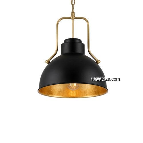 Tarzavize TRZ211-208 Dekoratif Siyah Tekli Retro Sarkıt Avize