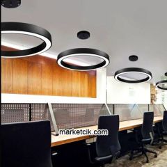 Tarzavize 2 metre 200 Watt Beyaz Işık Led Simit Linear Aydınlatma Armatürü Siyah Kasa - Kargo İle Teslim