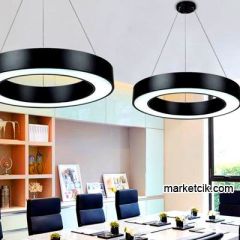 Tarzavize 2 metre 200 Watt Beyaz Işık Led Simit Linear Aydınlatma Armatürü Siyah Kasa - Kargo İle Teslim