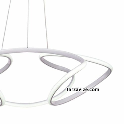 Tarz Avize Oval Sarkıt Led Avize 3 Renk Işık 120 Watt TRZ-055
