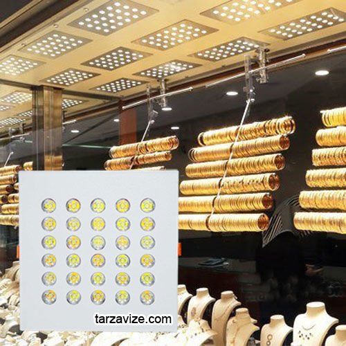 Tarzavize 54 Watt Beyaz Kasa Kare Kuyumcu Vitrin Led Aydınlatma