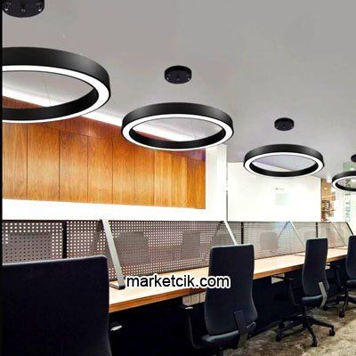 Tarzavize 2 metre 200 Watt Sarı Işık Led Simit Linear Aydınlatma Armatürü Siyah Kasa - Kargo İle Teslim