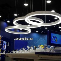 Tarzavize 2 metre 200 Watt Sarı Işık Led Simit Linear Aydınlatma Armatürü Siyah Kasa - Kargo İle Teslim