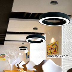 Tarzavize 2 metre 200 Watt Sarı Işık Led Simit Linear Aydınlatma Armatürü Siyah Kasa - Kargo İle Teslim