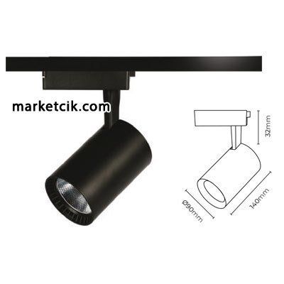 Marketcik 30 Watt Led Ray Spot Armatür Beyaz ve Günışığı Işık Gün ışığı