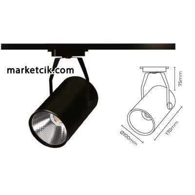 Marketcik 20 Watt Led Ray Spot Armatür Beyaz ve Günışığı Işık Gün ışığı
