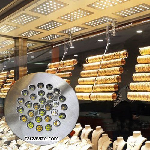 Tarzavize 54 Watt Krom Kasa Yuvarlak Kuyumcu Vitrin Led Aydınlatma